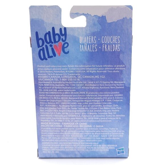 Hasbro Baby Alive 6 Diapers Ages 3+ - Picture 2 of 5
